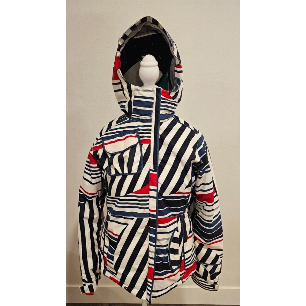 686 Women Uptown Insulator Puffer Snowboarding Jacket Black Grey Size X-Small